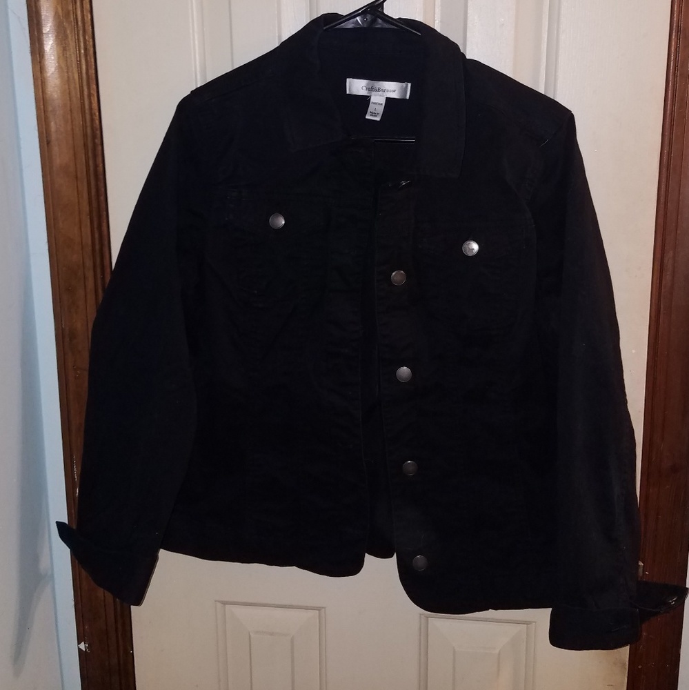 Black style jean jacket